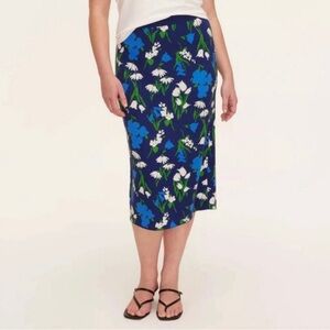 kate spade Navy Floral Pencil Skirt with Blue and White Flowers